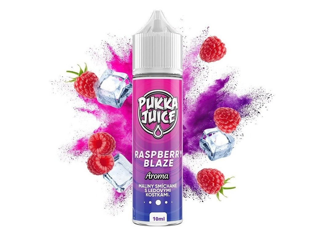 Pukka Juice - Shake & Vape - Raspberry Blaze - 10ml, produktový obrázek.