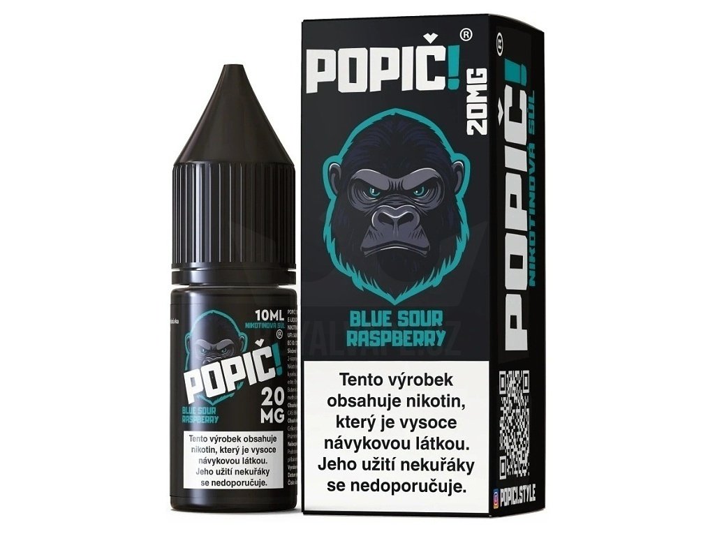 Popič! - Salt e-liquid - Blue Sour Raspberry - 10ml - 20mg, produktový obrázek.