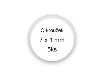 Sada O-kroužků / těsnění 7x1 mm (5ks)