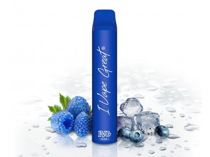 IVG Bar Plus + - Chladivá modrá malina (Blue Raspberry Ice), produktový obrázek.