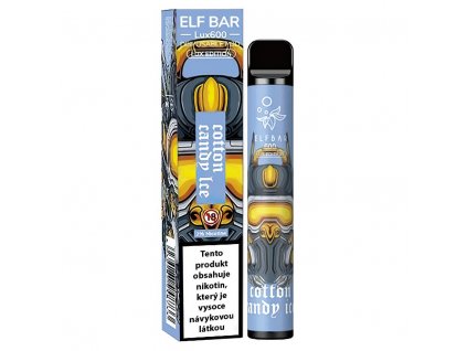 Elf Bar 600 Lux Edition - 20mg - Cotton Candy ICE (Sladké bonbóny s mentolovým nádechem), produktový obrázek.