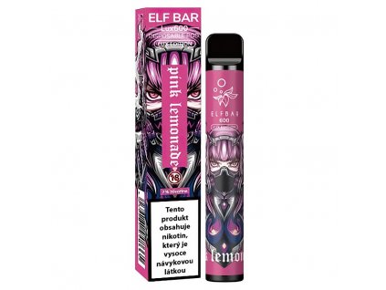 Elf Bar 600 Lux Edition - 20mg - Pink Lemonade (Růžová limonáda), produktový obrázek.