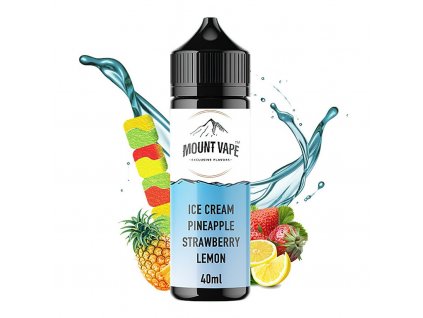 Mount Vape - Shake & Vape - ICE Cream Pineapple Strawberry Lemon - 40ml, produktový obrázek.