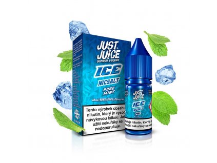 Just Juice Salt - E-liquid - ICE Pure Mint (Máta a mentol) - 11mg, produktový obrázek.