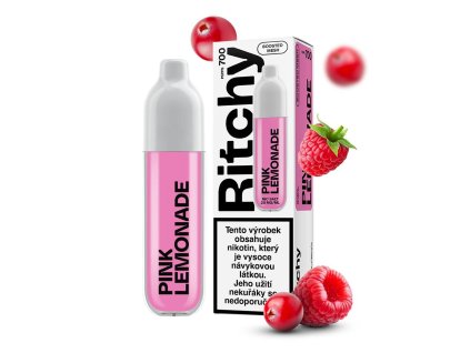 Ritchy Bar 700 Disposable Pod (Pink Lemonade) intenzita nikotinu 20mg tabáková nálepka Kolek Q