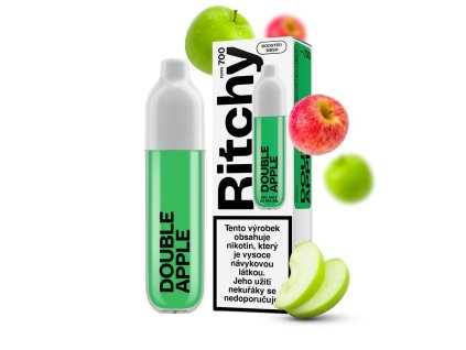 Ritchy Bar 700 Disposable Pod (Double Apple) intenzita nikotinu 20mg tabáková nálepka Kolek Q