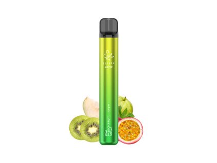 ELF BAR 600 V2 Disposable (Kiwi Passion Fruit Guava) intenzita nikotinu 20mg tabáková nálepka Kolek Q