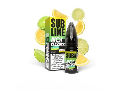 Riot S:ALT Hybrid Sublime (Citronovo-limetkový mix) 10ml intenzita nikotinu 5mg tabáková nálepka Kolek Q