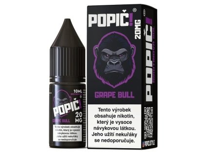 Popič! - Salt e-liquid - Grape Bull - 10ml - 20mg, produktový obrázek.