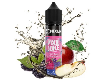Nixer PIXIE Juice - S&V - Pink Apple & Blackberries - 10ml, produktový obrázek.