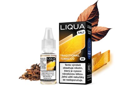 LIQUA Salt Traditional Tobacco (Tradiční tabáková směs) 10ml 10mg