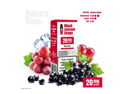 Adam's Vape SALTS Blackcurrant Grape (Černý rybíz a hroznové víno) 10ml 20mg