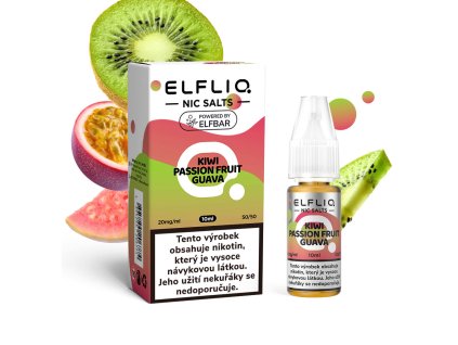 Elfliq Salt Kiwi Passion Fruit Guava (Kiwi, marakuja a guava) 10ml 20mg