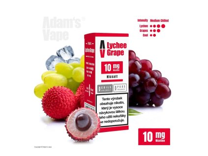 Adam's Vape SALTS Lychee Grape (Svěží liči a hroznové víno) 10ml 10mg
