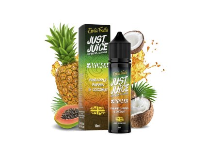 Příchuť Just Juice S&V: Pineapple, Papaya & Coconut (Ananas, papája & kokos) 10ml