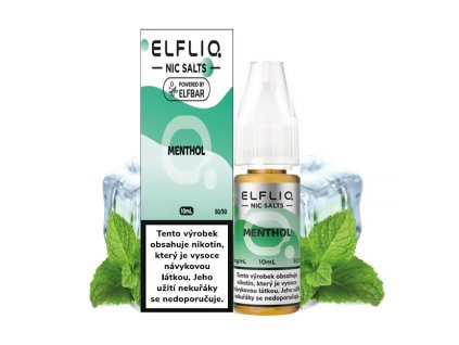 Elf Bar Elfliq - Salt e-liquid - Menthol - 10ml - 10mg, produktový obrázek.