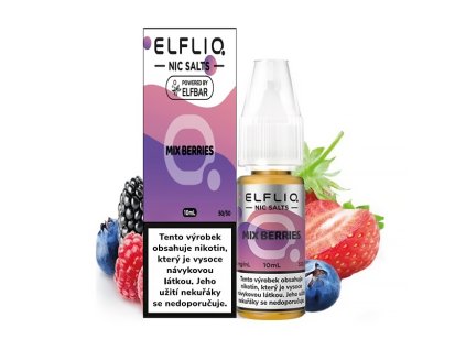 Elf Bar Elfliq - Salt e-liquid - Mix Berries - 10ml - 10mg, produktový obrázek.
