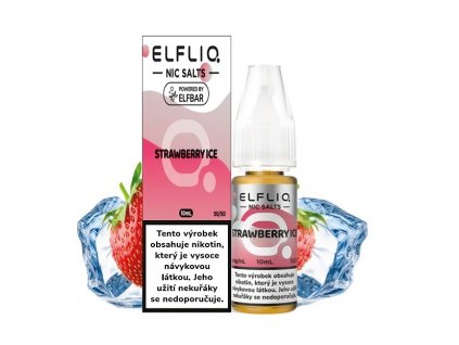 Elf Bar Elfliq - Salt e-liquid - Strawberry ICE - 10ml - 10mg, produktový obrázek.
