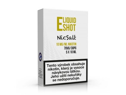 E-liquid Shot - Booster - NicSalt - 70/30 - 10mg - 5x10ml, produktový obrázek.