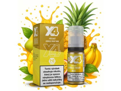 liquid x4 bar juice tropicke ovoce jungle fruit mix 10ml 20mg