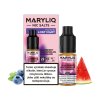 Maryliq Salt Blueberry Watermelon Lemonade (Limonáda s borůvkou a melounem) 10ml intenzita nikotinu 20mg tabáková nálepka Kolek Q