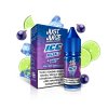 Just Juice Salt ICE Blackcurrant & Lime (Ledový černý rybíz & limetka) 10ml intenzita nikotinu 20mg tabáková nálepka Kolek Q