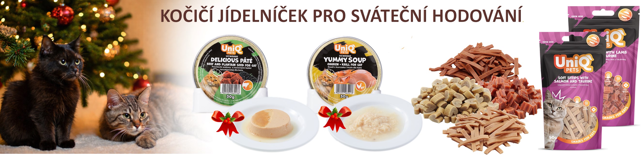 polévky paštiky pamlsky pro kočky