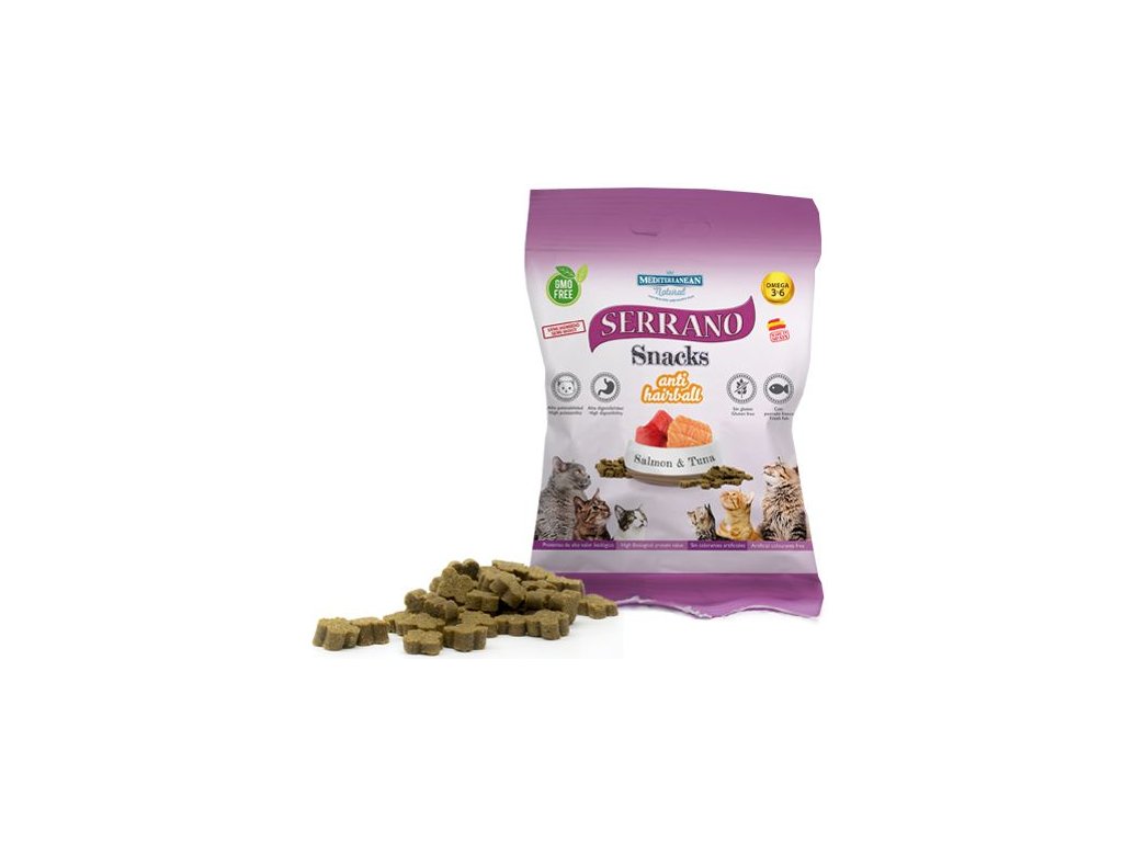 meditky kocky 50g losos a tunak anti hairbal