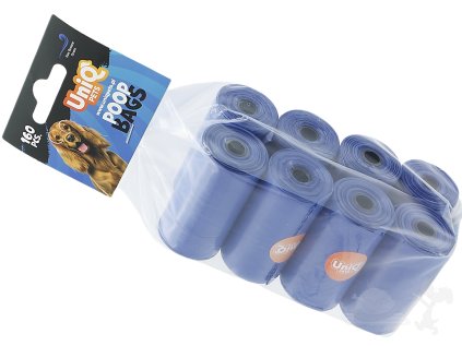 UNIQ PETS sáčky na psí exkrementy s vůní moře 8x20 ks modré