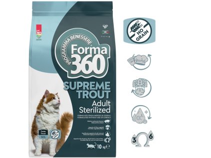 forma supreme trout grain free adult sterilized 10kg pstruh