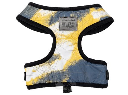 psí postroj nastavitelný reflexní žlutý