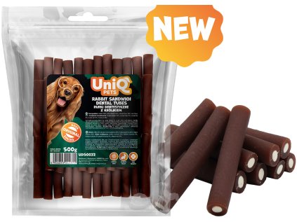 Králičí dentální plněné trubičky pamlsek