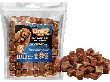 Mozaikové jehněčí kostky s treskou