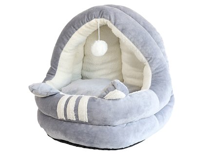 šedý pelech pro kočku