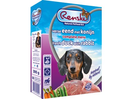 renske fresh menu dog 395g adult kachna kralik ryze