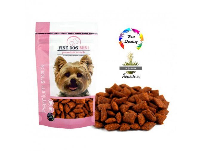 FINE DOG MINI Plněné polštářky SENSITIVE 80g