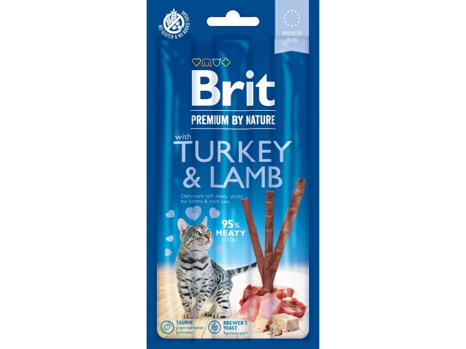 Brit Premium by Nature Cat Sticks with Turkey & Lamb 3ks