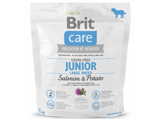 Brit Care Grain-free Junior Large Breed Salmon &Potato 1kg