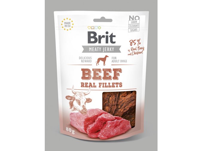 Brit Jerky Beef Fillets 200g