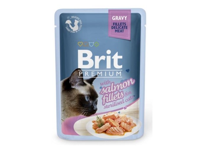 Brit Premium Cat Delicate Fillets in Gravy Salmon Sterillised 85g