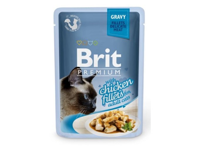 Brit Premium Cat Delicate Fillets in Gravy with Chicken 85g