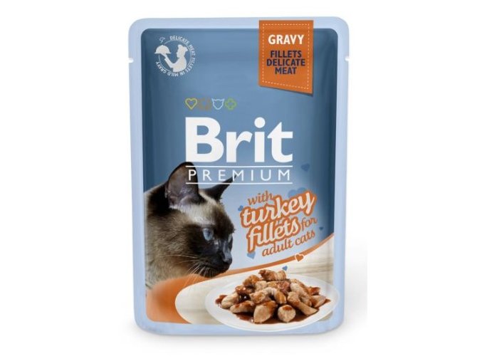 Brit Premium Cat Delicate Fillets in Gravy with Turkey 85g