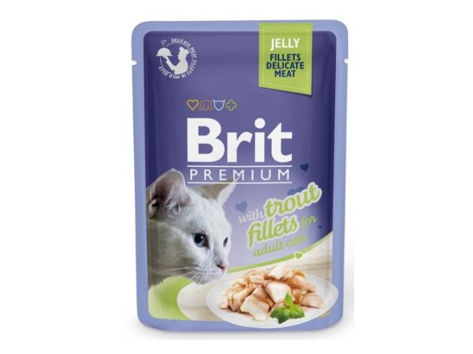 Brit Premium Cat Delicate Fillets in Jelly with Trout 85g