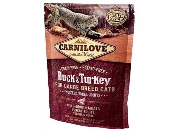 Carnilove CAT Duck & Turkey for Adult Large Cats 400g