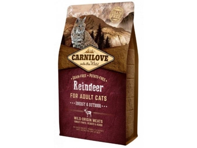 Carnilove CAT Reindeer for Adult Cats - Energy & Outdoor 2kg