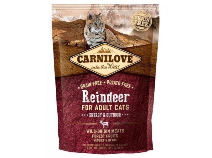 Carnilove CAT Reindeer for Adult Cats - Energy & Outdoor 400g