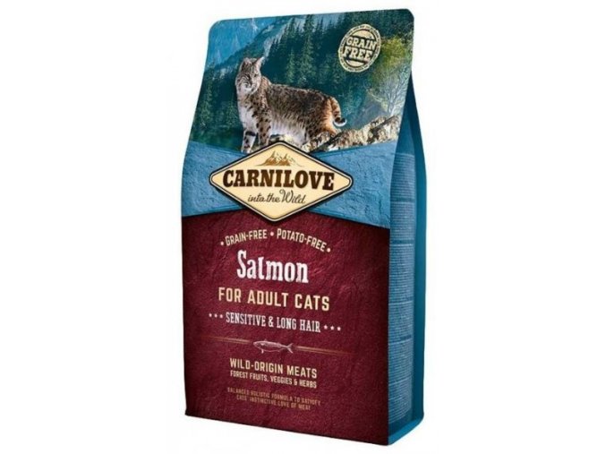 Carnilove CAT Salmon for Adult Cats - Sensitive & Long Hair 2kg