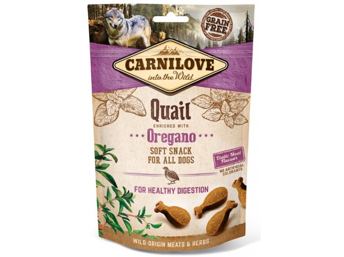 Carnilove Dog Semi Moist Snack Quail & Oregano 200g