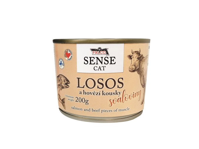 FALCO SENSE CAT losos a hovězí 200g