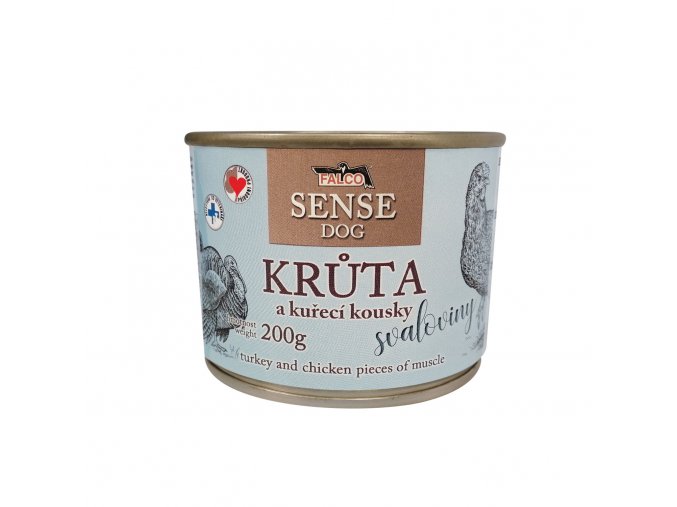 FALCO SENSE DOG krůta a kuře 200g